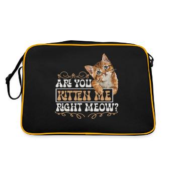 Chat sarcastique Citation Humour félin - Sac Retro - noir/or - Dos