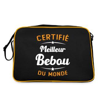 Homme Grand père surnom Papa Humour Meilleur Bébou - Sac Retro - noir/or - Dos