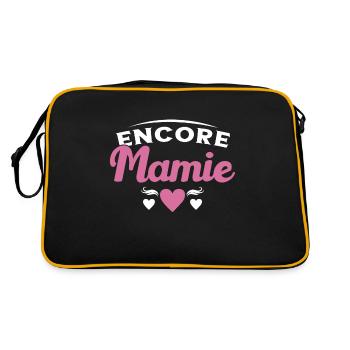Femme Annonce Deuxième Grossesse Encore Mamie - Sac Retro - noir/or - Dos
