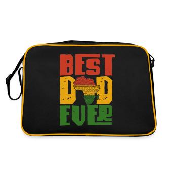 Meilleur père noir fier père africain - Sac Retro - noir/or - Dos