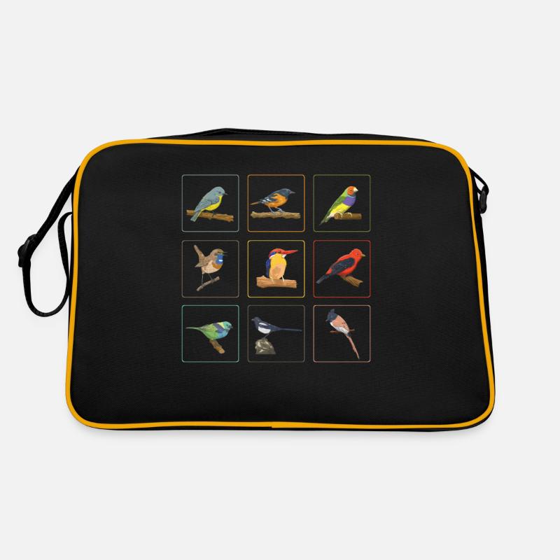 Cute Birds Collection Birdwatching Retro Bag
