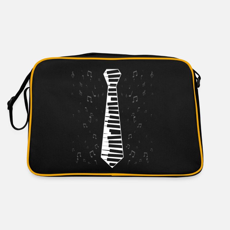 Piano Piano Cravate Partition Pianiste Sac Retro