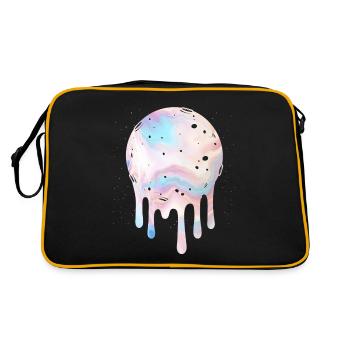 Mond Kawaii Hexe Pastell Goth - Retro Tasche - Schwarz/Gold - Hinten