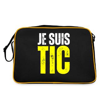 Je Suis TIC - TIC TAC Duo Drôle Cadeau 2 Personnes - Sac Retro - noir/or - Dos