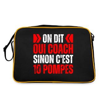 On Dit Oui Coach Sportif Cadeau Entraîneur Humour - Sac Retro - noir/or - Dos