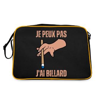 J'Peux Pas J'ai Billard Boules Snooker 8 Ball Pool - Sac Retro - noir/or - Dos