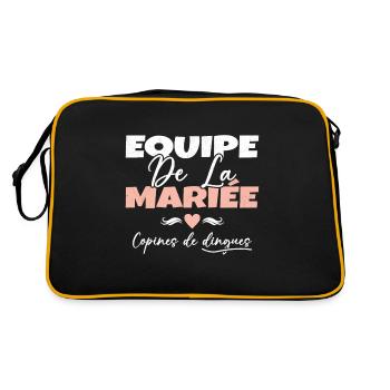 Equipe de la mariée copines de dingues - Sac Retro - noir/or - Dos