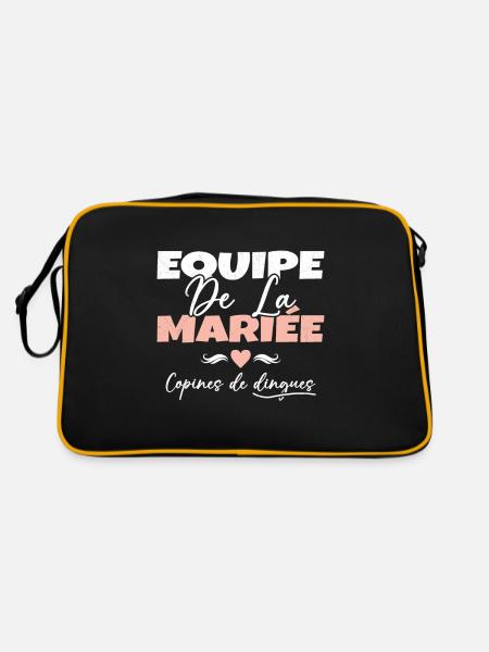 Equipe de la mariée copines de dingues - Sac Retro - noir/or - Dos