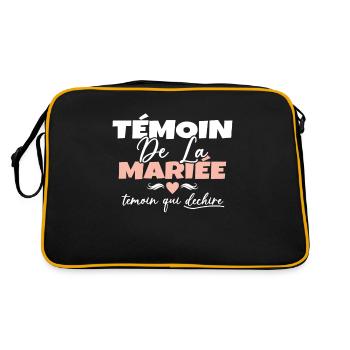 Témoin de la Mariée Témoin qui Déchire - Sac Retro - noir/or - Dos