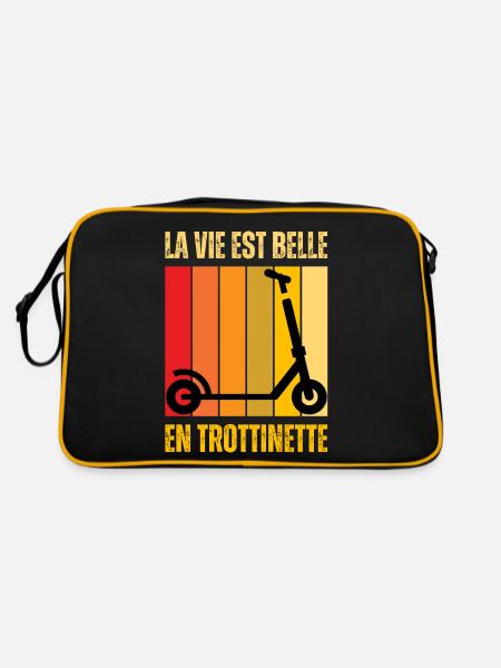 Trottinette Électrique Freestyle Trot Elec Cadeau - Sac Retro - noir/or - Dos