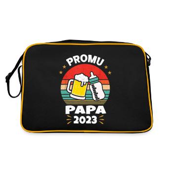 Promoted to Future Dad 2023 - Retro Bag - black/gold - Back