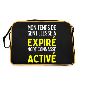 Temps De Gentillesse A Expiré Mode Conasse Activé - Sac Retro - noir/or - Dos