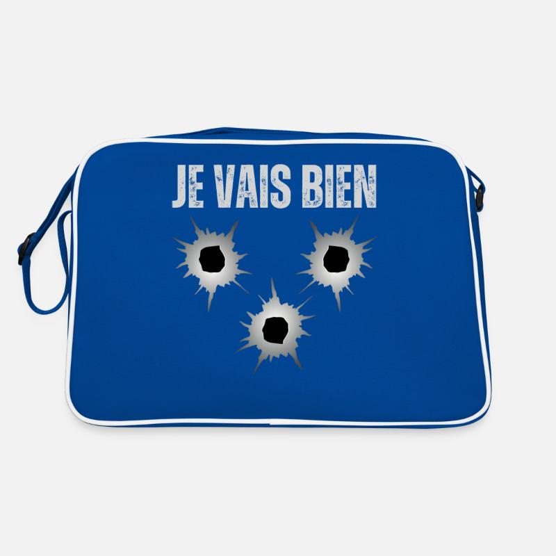 I'm fine everything is fine, bullet hole gun Retro Bag