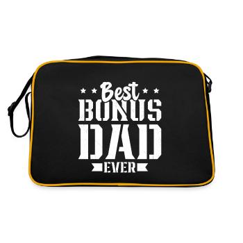 World's Best Dad Bonus Dad Dad Gift Dad - Retro Bag - black/gold - Back