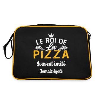 Le Roi de la Pizza Pizzaiolo Cadeau Drôle - Sac Retro - noir/or - Dos