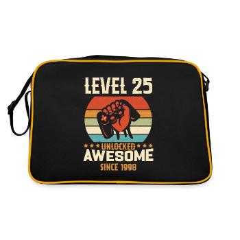 Niveau 25 complete 1998 Cadeau d'anniversaire - Sac Retro - noir/or - Dos