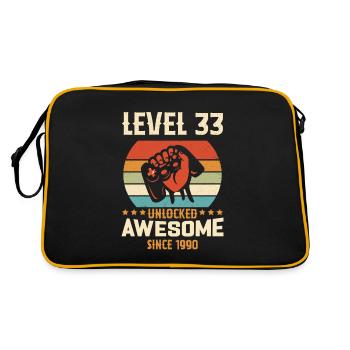 Niveau 33 Complete 1990 Cadeau D'anniversaire - Sac Retro - noir/or - Dos