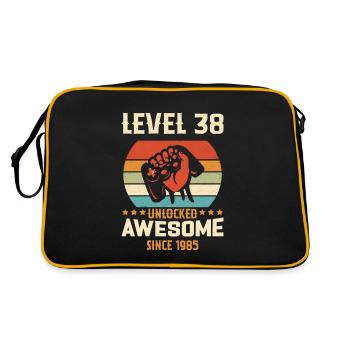 Niveau 38 complete 1985 Cadeau d'anniversaire - Sac Retro - noir/or - Dos