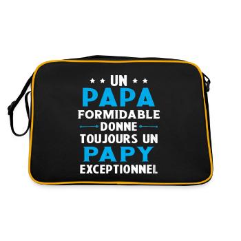 Un papa formidable - Papy exceptionnel Cadeau - Sac Retro - noir/or - Dos