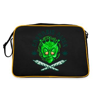 Cannabis Alien - Sac Retro - noir/or - Dos