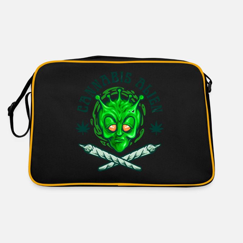 Cannabis Alien Retro Tasche