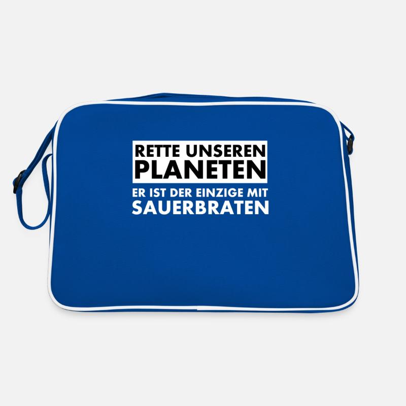 Rette unseren Planeten. Er ist der Einzige mit... Retro Tasche
