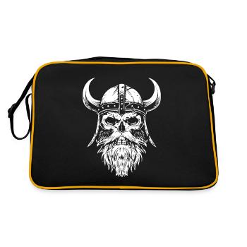 Crâne Viking Odin - Sac Retro - noir/or - Dos