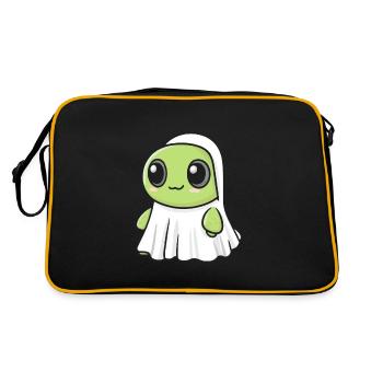 Turtle Halloween Comic Ghost - Retro Bag - black/gold - Back