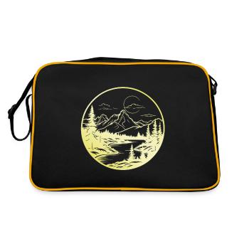 Montagnes Gold - Sac Retro - noir/or - Dos