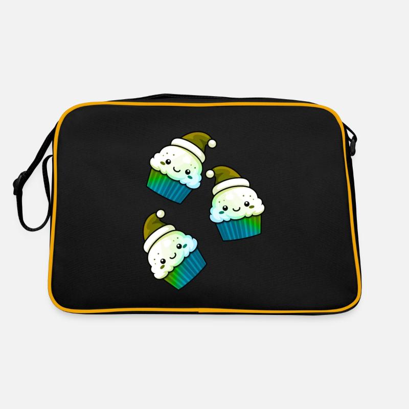 Cupcake Cake Baking Christmas Retro Bag
