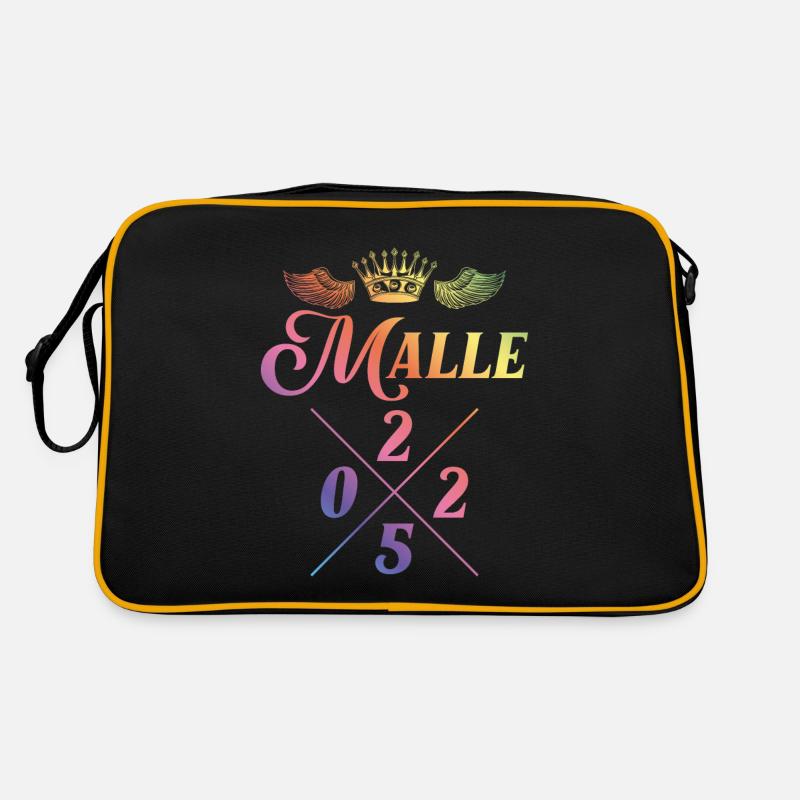 Malle 2025 Krone Bunt Mallorca Retro Tasche