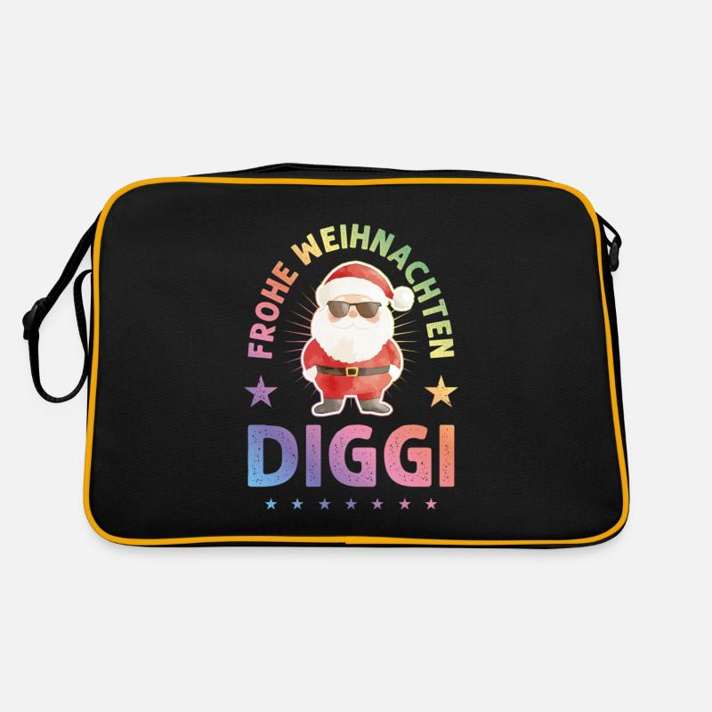 Joyeux Noël Diggi Père Noël Dire Sac Retro