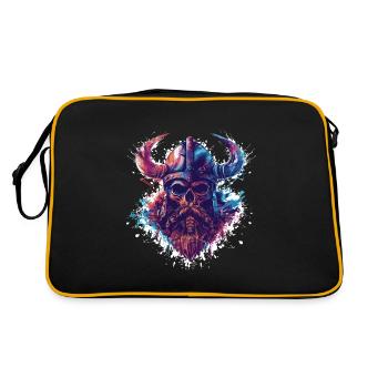 Crâne Viking - Sac Retro - noir/or - Dos