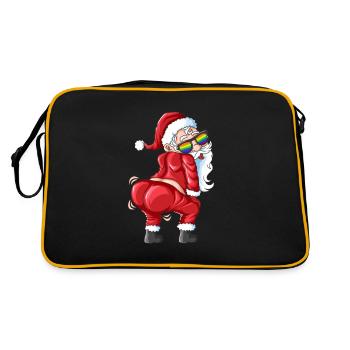 Santa Twerking Twerking Dancing LGBTQ Sunglasses - Retro Bag - black/gold - Back