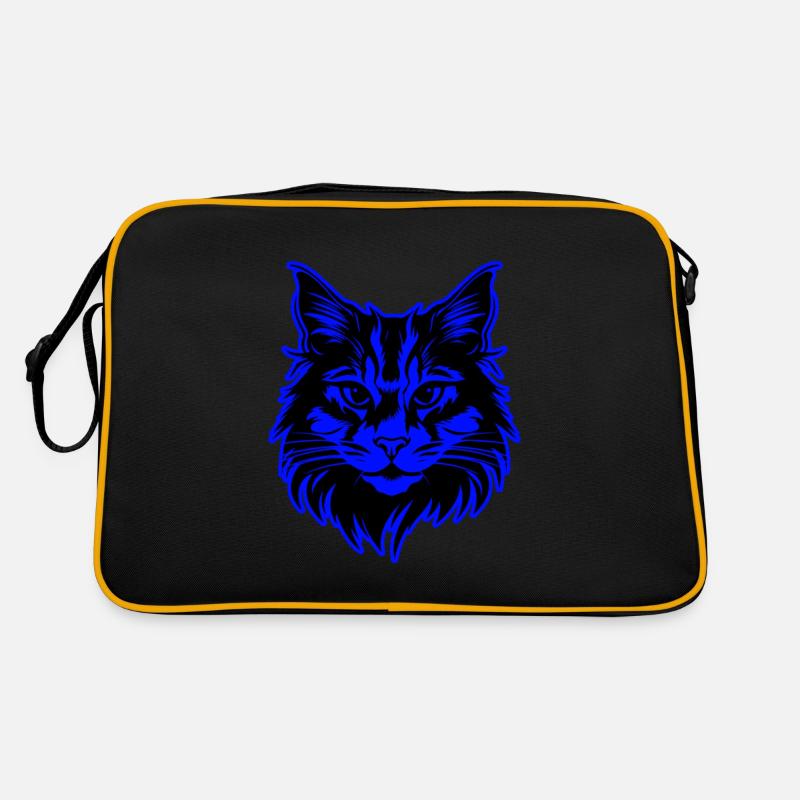 Katze Kopf Cat Retro Tasche