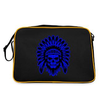 Apache Skull Indian - Retro Bag - black/gold - Back