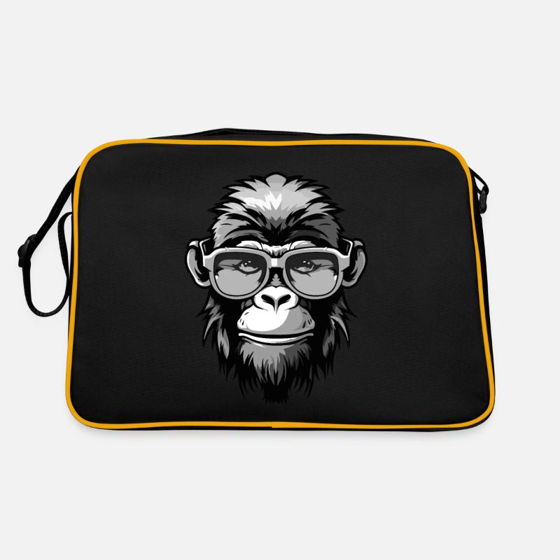 Affe Hipster Cool Party Retro Tasche