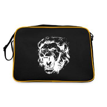Lion Head - Retro Bag - black/gold - Back