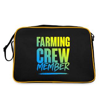 Farming Crew - Retro Tasche - Schwarz/Gold - Hinten