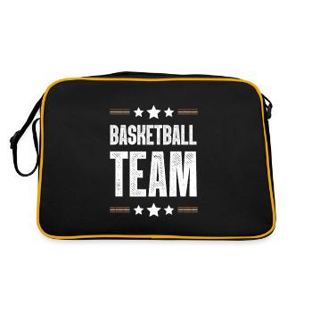 Équipe de basket-ball - Sac Retro - noir/or - Dos