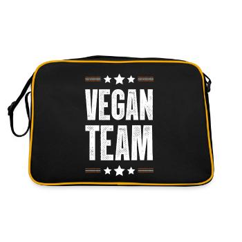 Équipe végétalienne - Sac Retro - noir/or - Dos