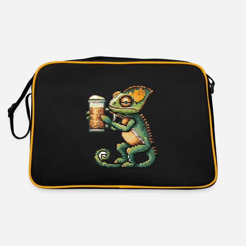 Chameleon Pixel Beer Retro Bag