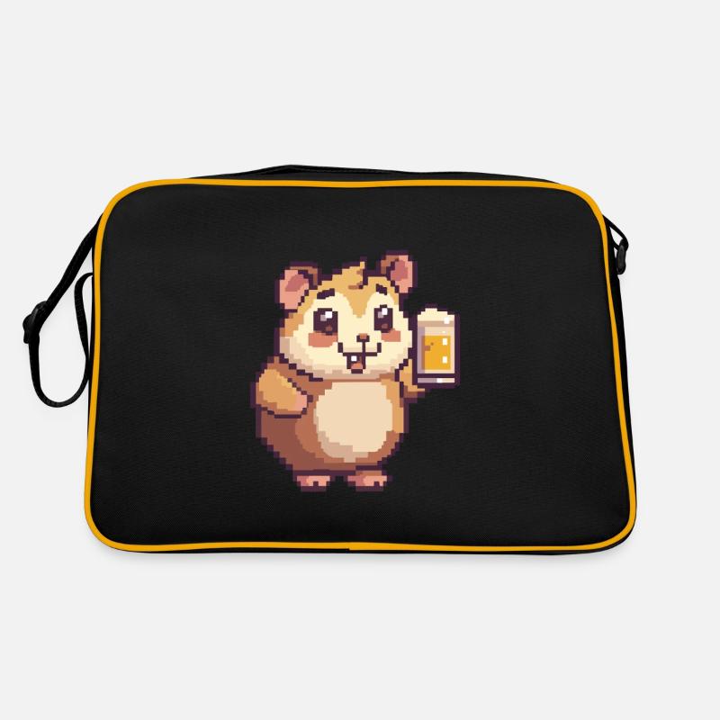 Hamster Pixel Beer Retro Bag