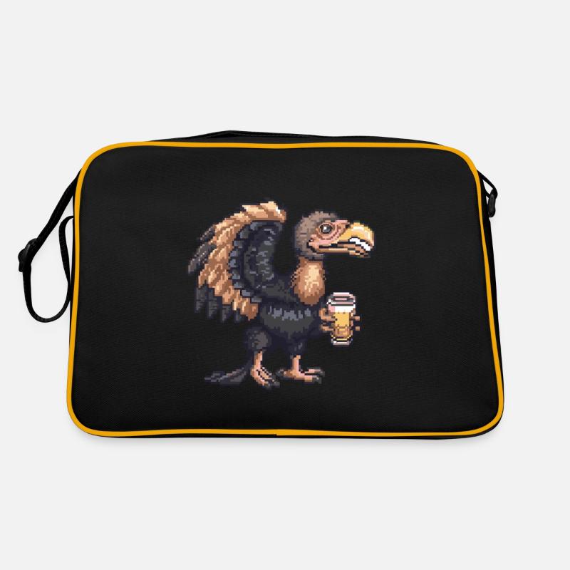 Harpy Bird Pixel Beer Retro Bag