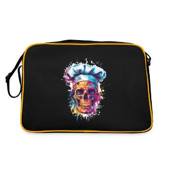 Koch Skull - Retro Bag - black/gold - Back