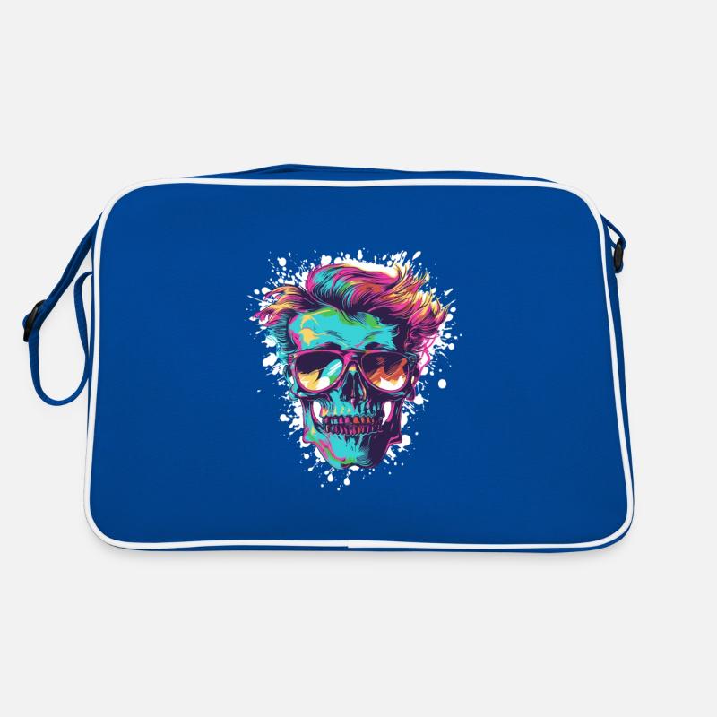 Punker Skelett Party Retro Tasche