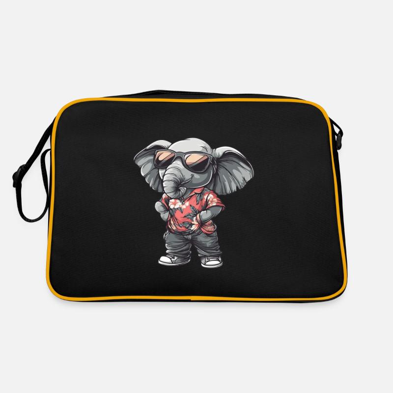 Elefant Comic Lustig Sommer Retro Tasche