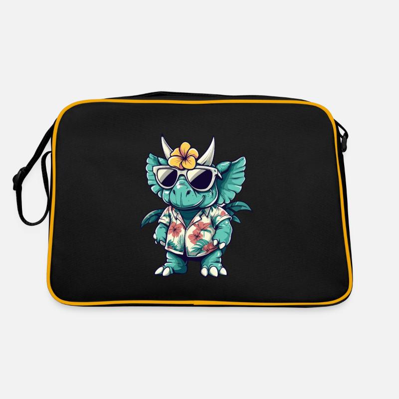Dinosaur triceratops Summer Retro Bag