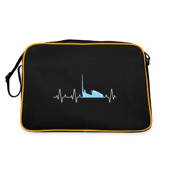 Dodgems Lover Heartbeat Amusement Park Bumper Cars - Retro Bag - black/gold - Back