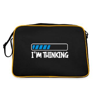 I'm Thinking Informatiker Programmierer Computer - Retro Tasche - Schwarz/Gold - Hinten